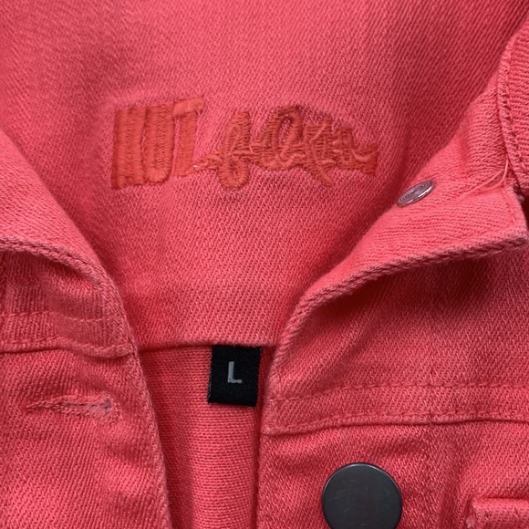 Jean jacket - coral / pink. - Picture 2 of 11